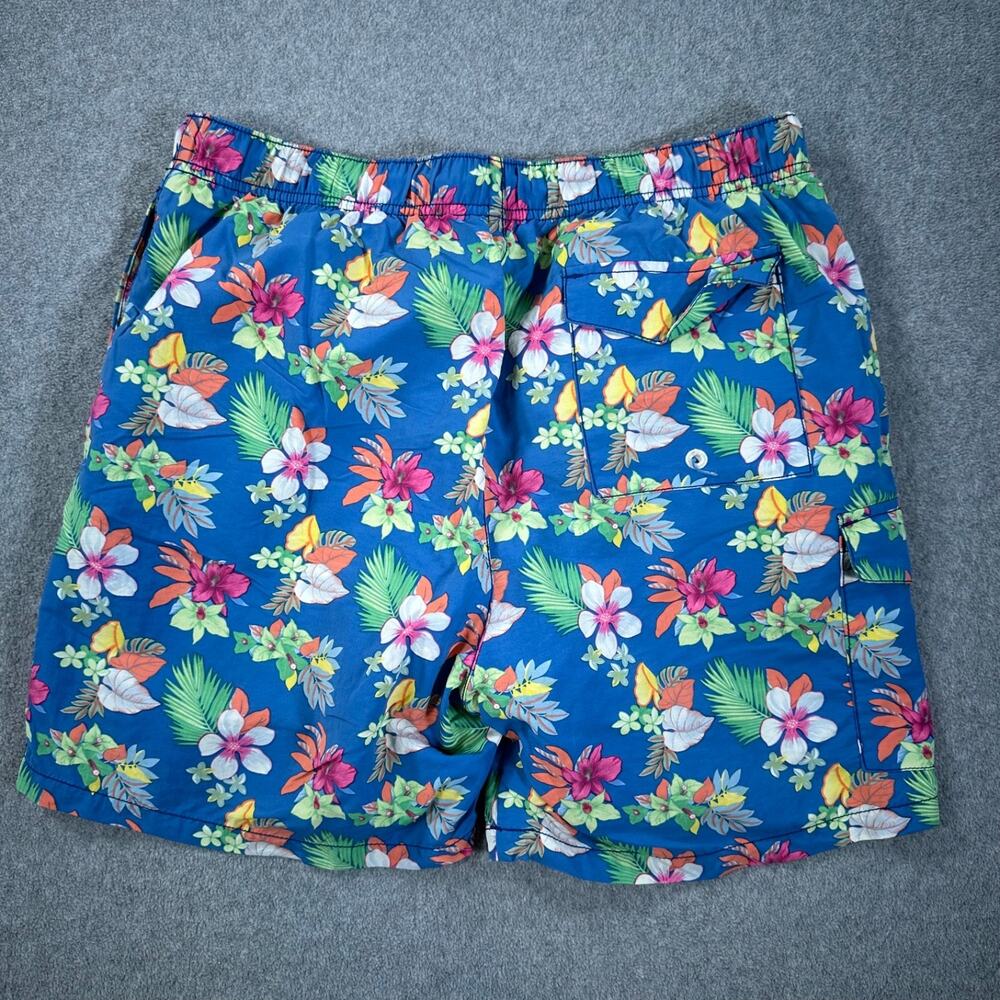Tommy Bahama Relax Swim Trunks Mens Medium Blue Tropical Floral Mesh Brief Liner - Picture 7 of 8